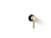 KOHLER K-27012-4 Occasion Wall-mount bathroom sink faucet handle, matte black with brushed moderne brass