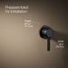 KOHLER K-27012-4 Occasion Wall-mount bathroom sink faucet handle, matte black - view 3