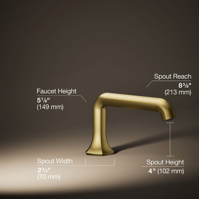 KOHLER K-27017 Occasion Deck-mount bath spout with Straight design