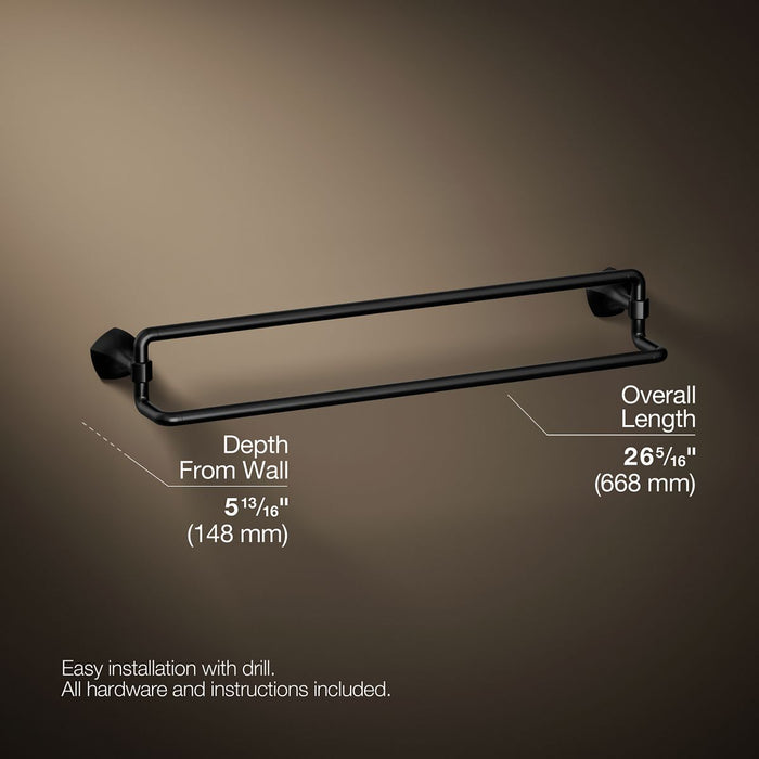 KOHLER K-27062 Occasion 24" double towel bar