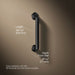 3/4 view of product with dimensions