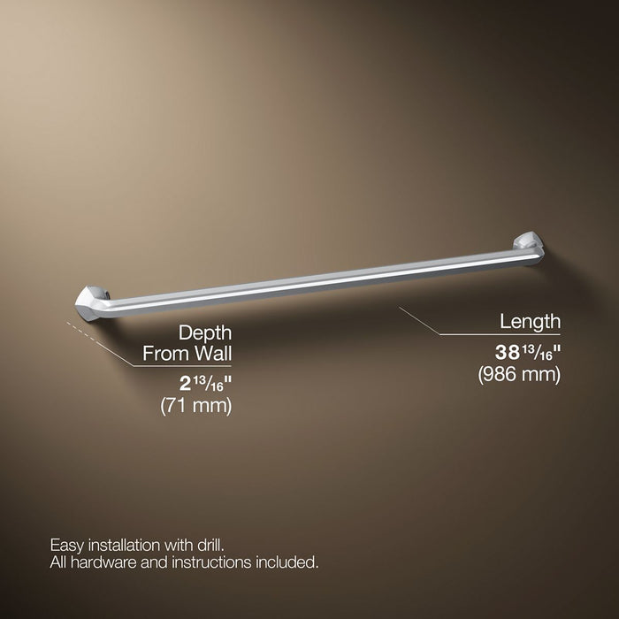 3/4 view of product with dimensions