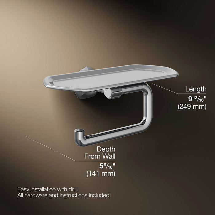 KOHLER K-27128 Occasion Toilet paper holder with tray