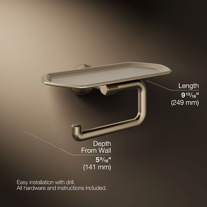 KOHLER K-27128 Occasion Toilet paper holder with tray