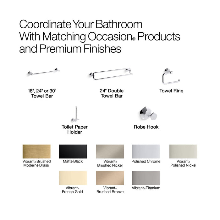 KOHLER K-27128 Occasion Toilet paper holder with tray