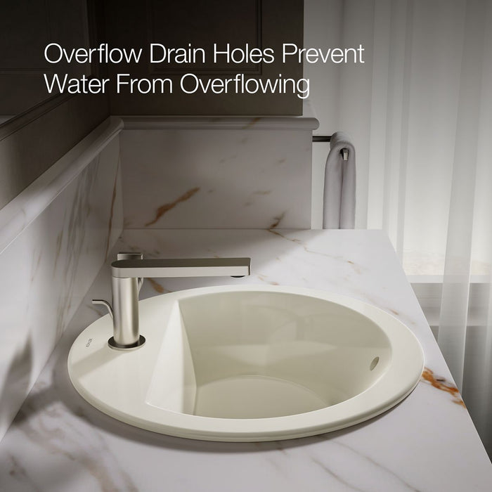 KOHLER K-2714-1 Bryant 19" round drop-in bathroom sink