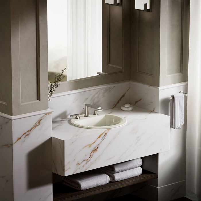 KOHLER K-2714-8 Bryant 19" round drop-in bathroom sink
