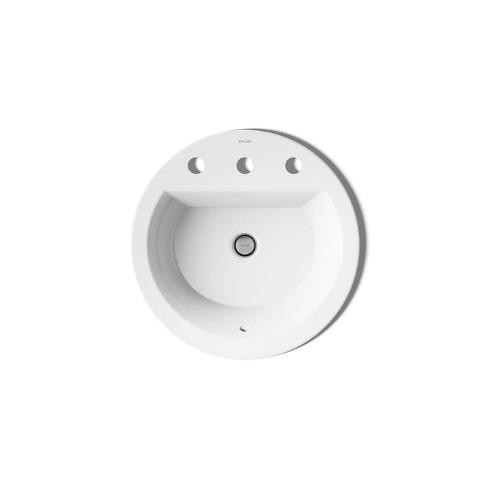 KOHLER K-2714-8 Bryant 19" round drop-in bathroom sink