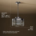 3/4 view of product with dimensions
