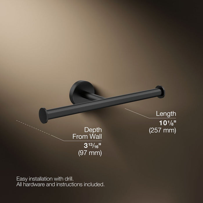 KOHLER K-27289 Elate Double toilet paper holder, matte black - view 5
