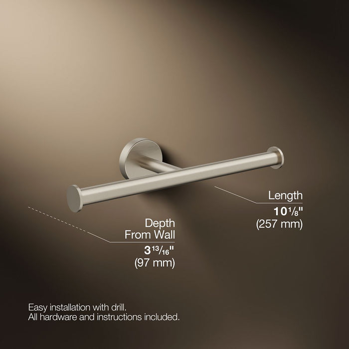 KOHLER K-27289 Elate Double toilet paper holder, vibrant brushed nickel - view 5