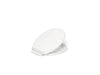KOHLER K-27332 Glissade ReadyLatch Quiet-Close round-front toilet seat, white