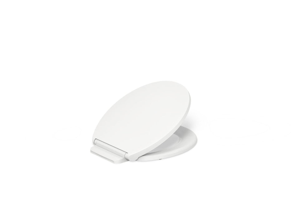 KOHLER K-27332 Glissade ReadyLatch Quiet-Close round-front toilet seat, white