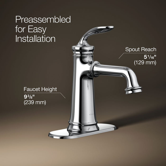 KOHLER K-27379-4N Bellera Single-handle bathroom sink faucet, 0.5 gpm