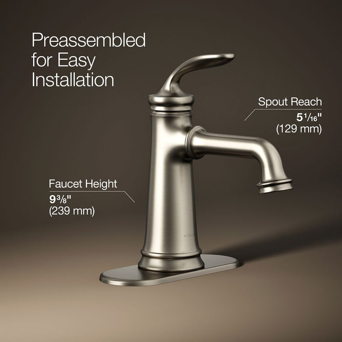 KOHLER K-27379-4N Bellera Single-handle bathroom sink faucet, 0.5 gpm