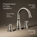 KOHLER K-27380-4 Bellera Widespread bathroom sink faucet, 1.2 gpm, vibrant brushed nickel - view 3
