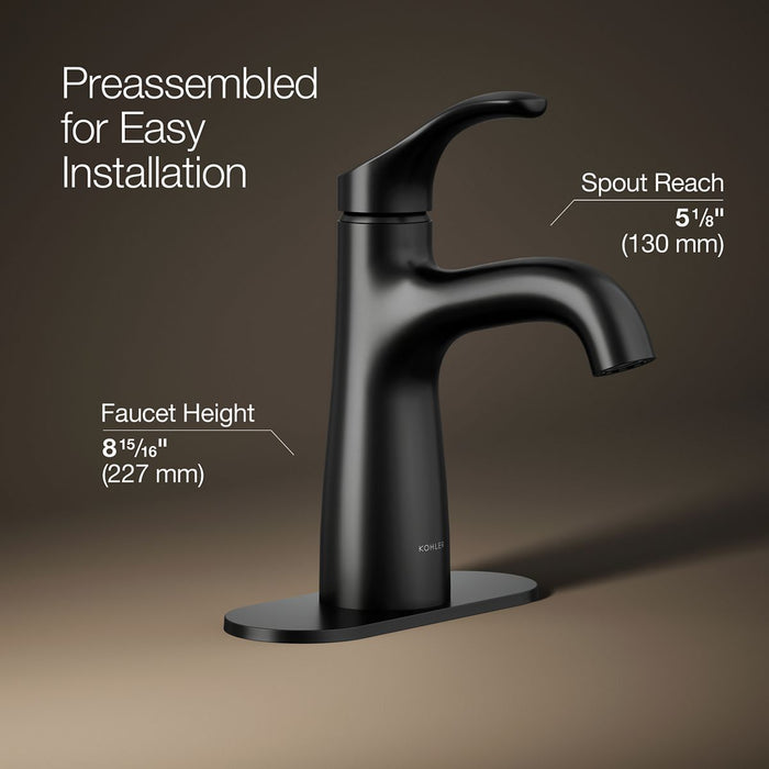 KOHLER K-27389-4N Simplice Single-handle bathroom sink faucet, 0.5 gpm
