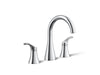 KOHLER K-27390-4 Simplice Widespread bathroom sink faucet, 1.2 gpm, polished chrome