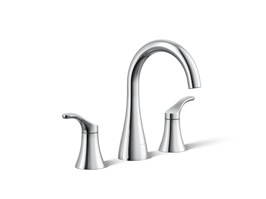 KOHLER K-27390-4 Simplice Widespread bathroom sink faucet, 1.2 gpm, polished chrome