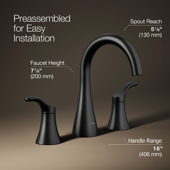 KOHLER K-27390-4K Simplice Widespread bathroom sink faucet, 1.0 gpm