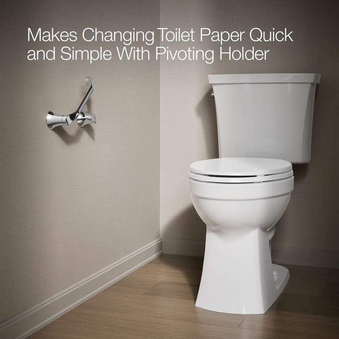 KOHLER K-27397 Simplice Pivoting toilet paper holder