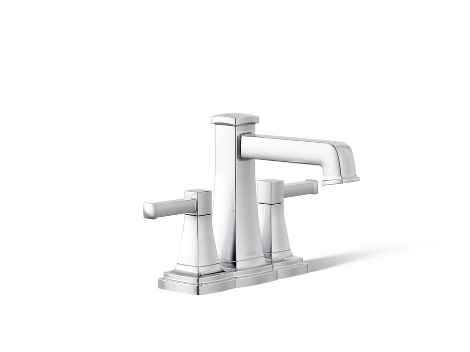 KOHLER K-27398-4 Riff Centerset bathroom sink faucet, 1.2 gpm, polished chrome