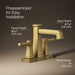 KOHLER K-27398-4 Riff Centerset bathroom sink faucet, 1.2 gpm, vibrant brushed moderne brass - view 3