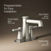 KOHLER K-27398-4 Riff Centerset bathroom sink faucet, 1.2 gpm, vibrant polished nickel - view 3