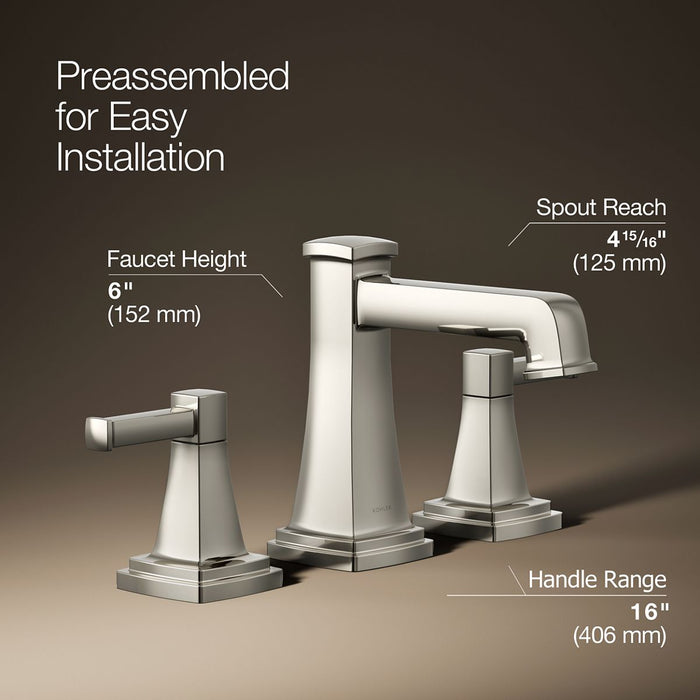 KOHLER K-27399-4K Riff Widespread bathroom sink faucet, 1.0 gpm
