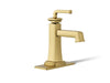 KOHLER K-27400-4 Riff Single-handle bathroom sink faucet, 1.2 gpm, vibrant brushed moderne brass