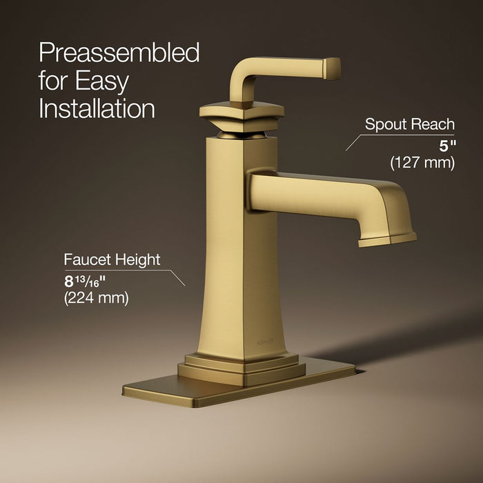 KOHLER K-27400-4N Riff Single-handle bathroom sink faucet, 0.5 gpm