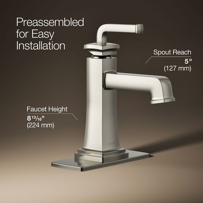 KOHLER K-27400-4N Riff Single-handle bathroom sink faucet, 0.5 gpm