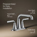KOHLER K-27414-4 Tone Centerset bathroom sink faucet, 1.2 gpm, polished chrome - view 3