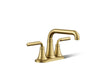 KOHLER K-27414-4 Tone Centerset bathroom sink faucet, 1.2 gpm, vibrant brushed moderne brass