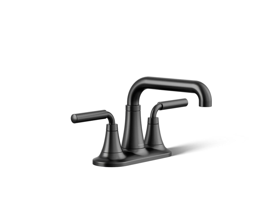KOHLER K-27414-4K Tone Centerset bathroom sink faucet, 1.0 gpm, matte black