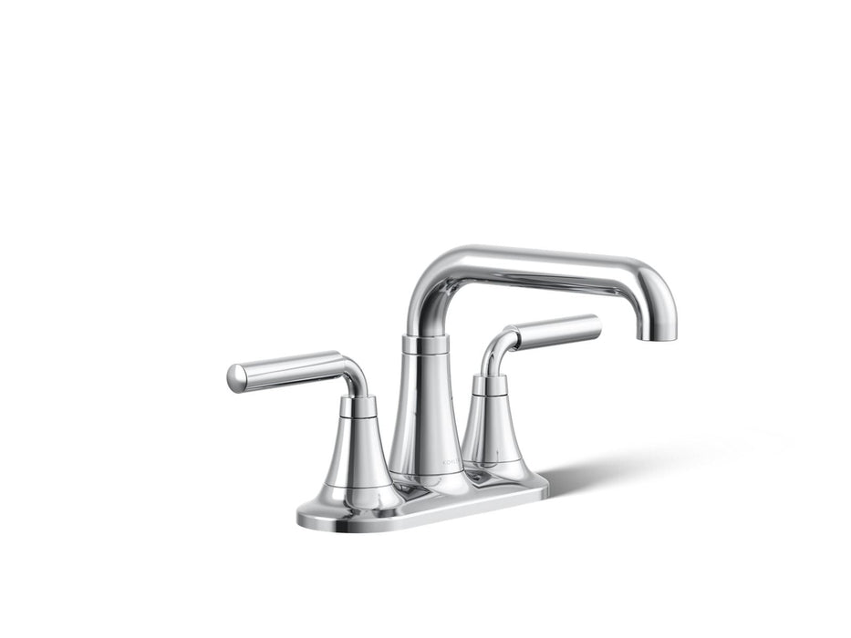 KOHLER K-27414-4K Tone Centerset bathroom sink faucet, 1.0 gpm, polished chrome