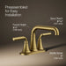 KOHLER K-27414-4K Tone Centerset bathroom sink faucet, 1.0 gpm, vibrant brushed moderne brass - view 3
