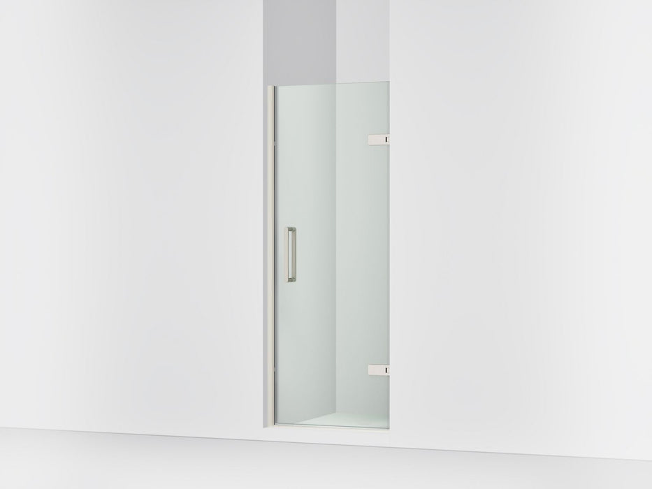 KOHLER K-27576-10L Composed Frameless pivot shower door, 71-5/8" H x 27-5/8 - 28-3/8" W, with 3/8" thick Crystal Clear glass