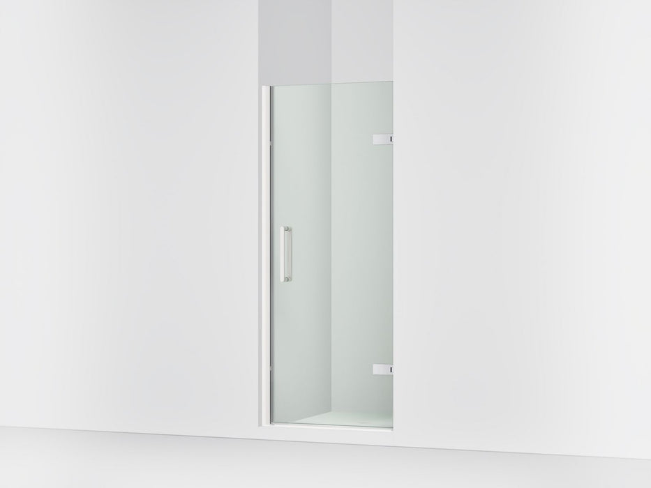 KOHLER K-27582-10L Composed Frameless pivot shower door, 71-5/8" H x 29-5/8 - 30-3/8" W, with 3/8" thick Crystal Clear glass