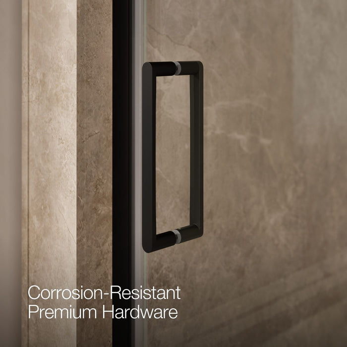 KOHLER K-27582-10L Composed Frameless pivot shower door, 71-5/8" H x 29-5/8 - 30-3/8" W, with 3/8" thick Crystal Clear glass
