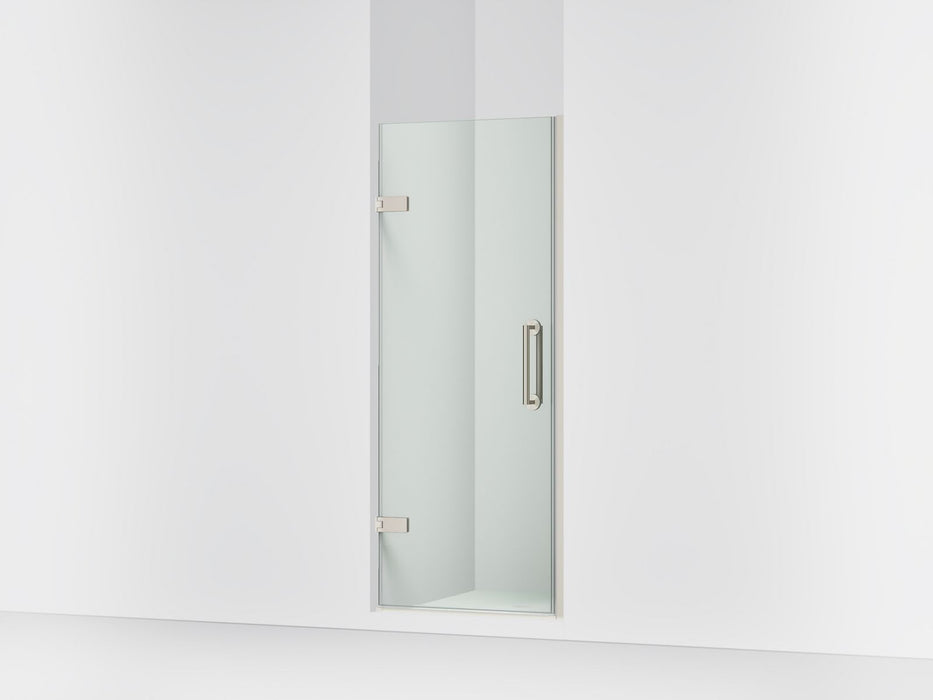 KOHLER K-27583-10L Components Frameless pivot shower door, 71-5/8" H x 29-5/8 - 30-3/8" W, with 3/8" thick Crystal Clear glass