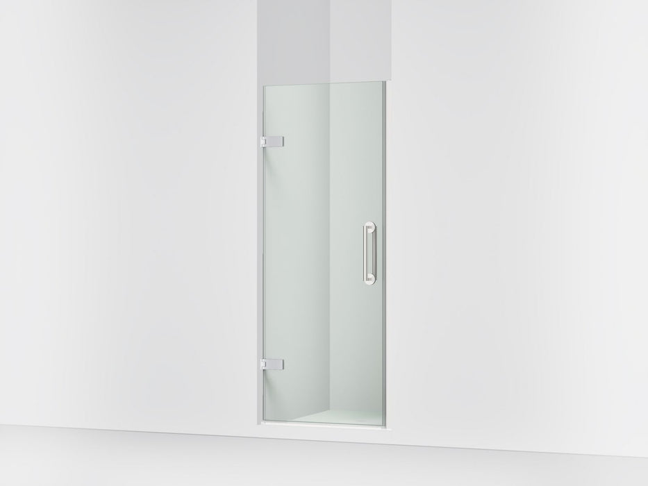 KOHLER K-27583-10L Components Frameless pivot shower door, 71-5/8" H x 29-5/8 - 30-3/8" W, with 3/8" thick Crystal Clear glass