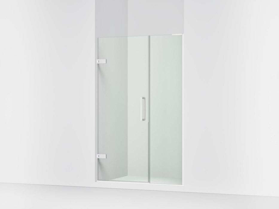 KOHLER K-27606-10L Composed Frameless pivot shower door, 71-3/4" H x 46 - 46-3/4" W, with 3/8" thick Crystal Clear glass