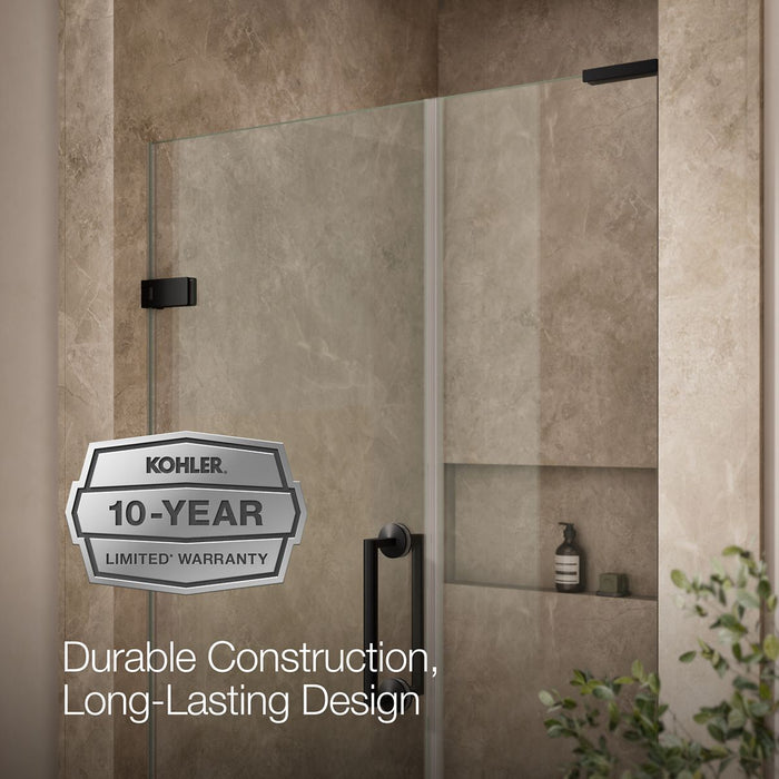 KOHLER K-27607-10L Components 71-3/4" H pivot shower door with 3/8"-thick glass