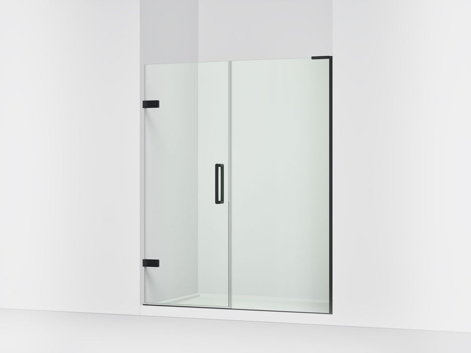 KOHLER K-27616-10L Composed Frameless pivot shower door, 71-3/4" H x 57-1/4 - 58" W, with 3/8" thick Crystal Clear glass