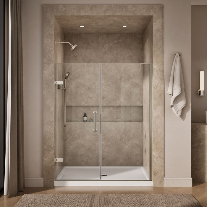 KOHLER K-27617-10L Components Frameless pivot shower door, 71-3/4" H x 57-1/4 - 58" W, with 3/8" thick Crystal Clear glass