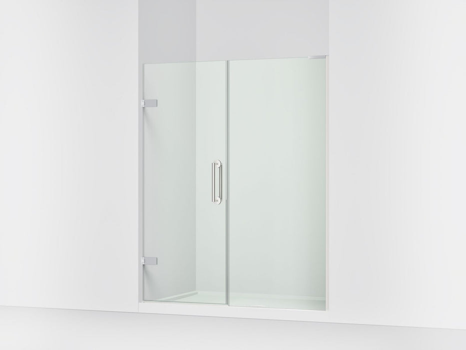 KOHLER K-27617-10L Components Frameless pivot shower door, 71-3/4" H x 57-1/4 - 58" W, with 3/8" thick Crystal Clear glass
