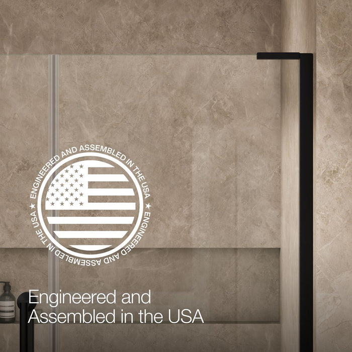 KOHLER K-27619-10L Components Frameless pivot shower door, 71-3/4" H x 58 - 58-3/4" W, with 3/8" thick Crystal Clear glass