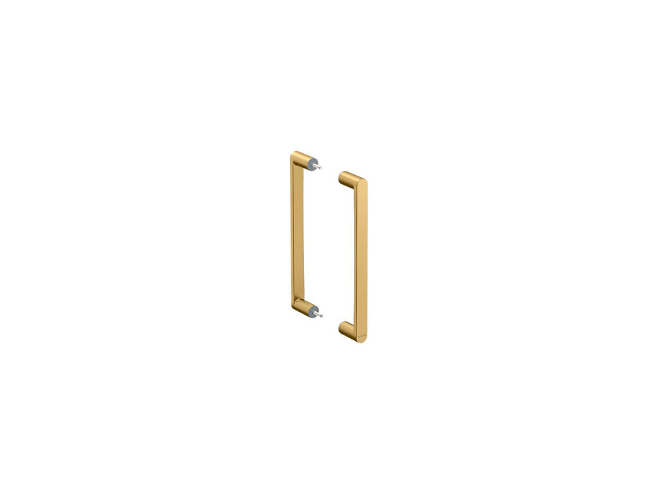 KOHLER K-27678 Composed 11-1/2" Shower Door Handle, Vibrant Brushed Moderne Brass - 3/4 view of product
