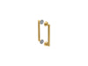 KOHLER K-27679 Components 11" Shower Door Handle, Vibrant Brushed Moderne Brass - 3/4 view of product